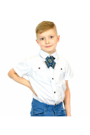 Детский кросс-галстук с вышивкой "Милан"