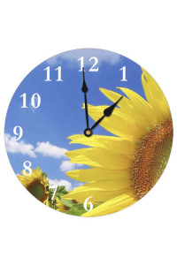 Настінний годинник круглий «Соняшники»