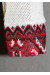 В'язана вишиванка "Влад" з червоним орнаментом