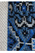 Вязаная вышиванка "Влад" с голубым орнаментом