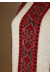 Вязаная вышиванка "Маруся" красным орнаментом