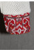 Вязаная вышиванка для мальчика "Руслан" с красным орнаментом