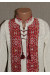 В'язана вишиванка для хлопчика "Руслан" з червоним орнаментом