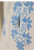 Вышиванка для девочки "Дариночка" с голубым орнаментом