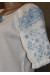 Вышиванка "Росава" с голубой вышивкой