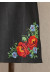 Платье «Панянка» на черном льне с коротким рукавом