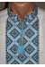 Вишиванка "Кубик" з вишивкою блакитного кольору