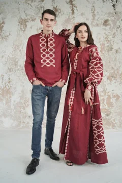 Embroidered set for a couple 