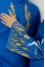 Pair of embroidered shirts "Wheat Field" in electric color