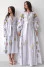 Set of embroidered dresses "Ukrainian Tradition" white with red ornament
