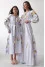 Set of embroidered dresses "Ukrainian Tradition" white with red ornament