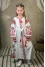 Dress for a girl "Luxury-2" white with red and black ornament