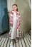 Dress for a girl "Luxury-2" white with red and black ornament