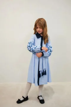 Dress for girls "Constellation of Traditions" blue