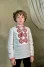 Embroidered shirt for a boy "Luxury" in white with red and black ornament