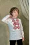 Embroidered shirt for a boy "Luxury" in white with red and black ornament