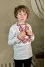 Embroidered shirt for a boy "Luxury" in white with red and black ornament