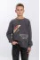 Embroidered sweatshirt for boys "Bird of Power" in gray