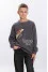 Embroidered sweatshirt for boys "Bird of Power" in gray