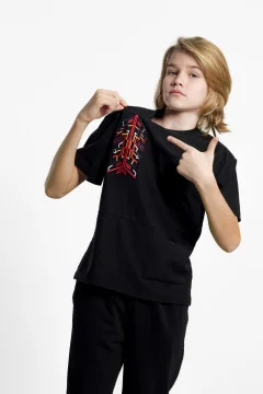 Black T-shirt for boys 