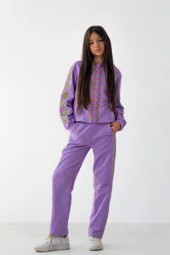 Lavender Rose Stripes Girl's Costume