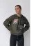 Embroidered hoodie "Bird of Power" in khaki color