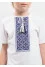 Boy's T-shirt "Colorful" white with blue-gray ornament