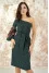 Emerald-colored floral maze dress