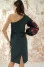 Emerald-colored floral maze dress