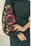 Emerald-colored floral maze dress