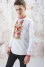 Men's embroidered shirt "Ukrainian bouquet" white