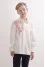 Embroidered shirt for a boy "Squiggles" in milk color