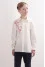 Embroidered shirt for a boy "Squiggles" in milk color