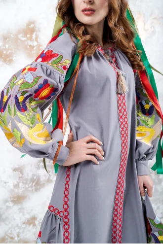 Сукня “Флора” сірого кольору