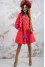 Coral-colored dress "Color"