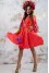 Coral-colored dress "Color"