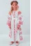 Dress for a girl "Luxury-2" white with pink ornament