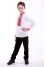 Embroidered shirt for a boy "Happy" with red ornament