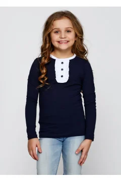 Samantha sweater, navy blue with white