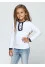 Samantha sweater, white with blue