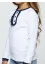 Samantha sweater, white with blue