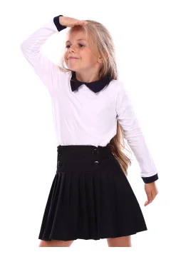 "Derit" sweater, white with blue