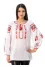 Embroidered shirt "Grapevine" with red embroidery