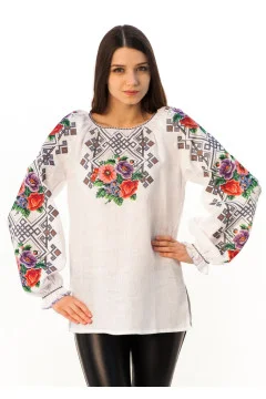 Embroidery "Luxury of Summer" on linen