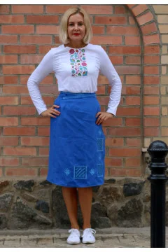 Blue Mesh Skirt