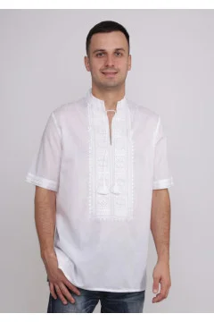 Men's embroidered shirt "Pearl" KR