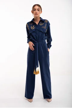 Blue jumpsuit 