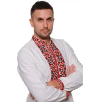 Вишиванка «Оберіг» з червоно-чорним орнаментом