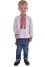 Embroidered shirt for a boy "Two Elements" with red ornament