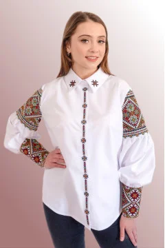 Вышиванка «Даруся» белого цвета